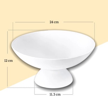 Wilmax белое фарфоровое блюдо, ваза для фруктов, 24*12 см