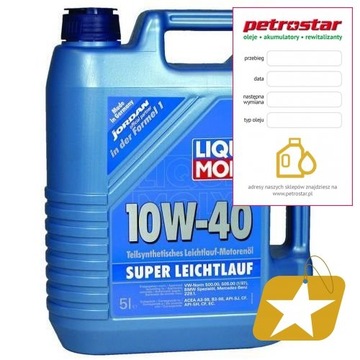 LIQUI MOLY SUPER LEICHTLAUF 10W40 5L 9505