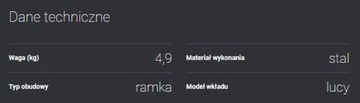 Стальная рама BLENDA 90° для вставок LUCY 12