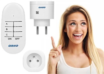 GNIAZDO BEZPRZEWODOWE STEROWANE PILOTEM 1+1 MINI