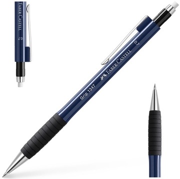 FABER-CASTELL Ołówek automatyczny z gumką na rysiki 1347 Grip 0,7 mm
