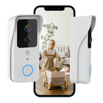 WIDEODOMOFON WIFI BEZPRZEWODOWY DZWONEK Z KAMERĄ TUYA SMART ZDALNY PODGLĄD
