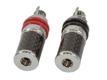 2szt. GNIAZDO GŁOŚNIKOWE Z MIEDZI AUCHARM 50MM-ROD