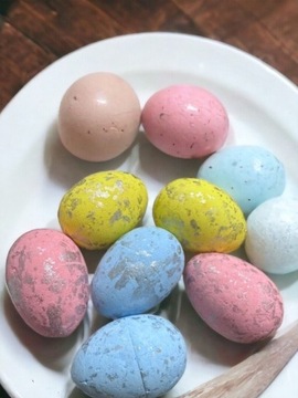 ПАСХАЛЬНЫЕ ЯЙЦА С КУЛОНОМ ПОСЕРЕБРЕННЫЕ ЯЙЦА 6 ШТ. ПАСХАЛЬНОЕ УКРАШЕНИЕ