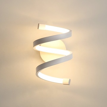 Wewnętrzna lampa ścienna LED, Biała akrylowa lampa