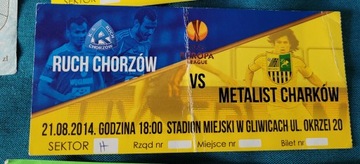 bilet Ruch Chorzów - Metalist CHarków