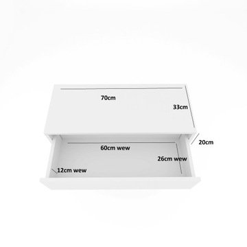 Консоль 70см KATI White MAT Белый настенный туалетный столик