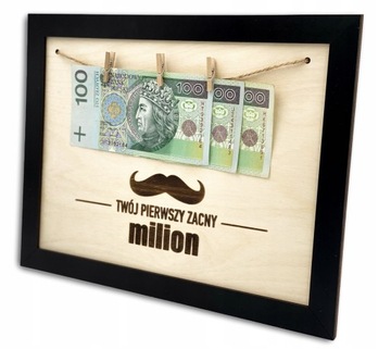 PIERWSZY MILION RAMKA NA URODZINY 30 40 50 PREZENT