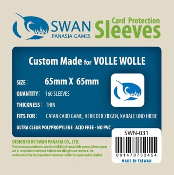 Koszulki na karty Swan Panasia 65x65 mm thin