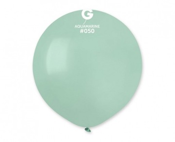 Balon turkusowo-zielony lateksowy 48cm 19' 2szt