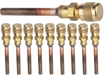 10 x Zawór serwisowy z rurką SCHRADERA AVX 6 mm, gwint 1/4