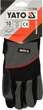 РАБОЧИЕ ПЕРЧАТКИ YATO СИНТЕТИЧЕСКИЕ, УСИЛЕННЫЕ, РАЗМЕР 10
