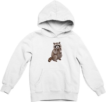 Bluza Z Kapturem Biała Szop Śmieszny 2 XL
