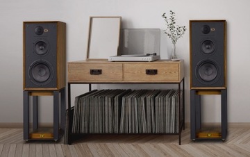 WHARFEDALE LINTON POWRÓT LEGENDY WALNUT ORZECH + STANDY = WSPANIAŁY ZESTAW