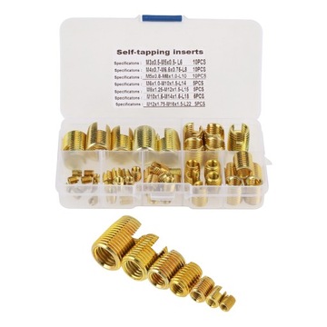 TULEJKI DO NAPRAWY GWINTU M3/M4/M5/M6/M8/M10/M12 50SZT