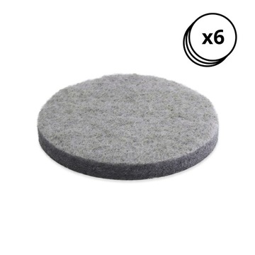 6 SZT FILC PODKŁADKI POD KRZESŁA NOGI MEBLE FI 45