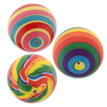 3 sztuk/zestaw 3 Cal Cartoon Bouncy Ball Toy Rainbow