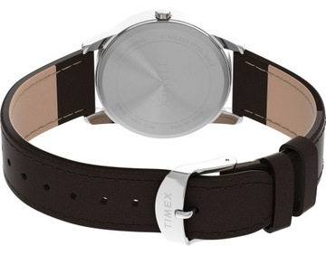 Klasyczny zegarek na brązowym pasku Timex TW2V75200 Unisex 35mm Indiglo