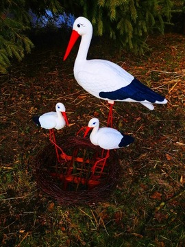 STORK'S NEST БОЛЬШОЙ АИСТ С МАЛЕНЬКИМ - Декоративная садовая фигурка