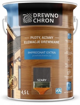 DREWNOCHRON IMPREGNAT EXTRA DO DREWNA SZARY 4.5L