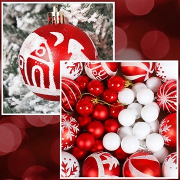 Рождественская елка безделушки для рождественской елки, набор XXL 44 ПК.