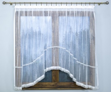 ГОТОВАЯ ЖАККАРДОВАЯ ШТОРА 200Х120 ЛЕНТА ЦИРКОНИЯ