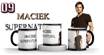 MAGICZNY KUBEK SUPERNATURAL + IMIE + KARTONIK