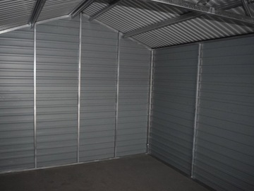 Металлический гараж 4х6, обработка распашных ворот из листового металла