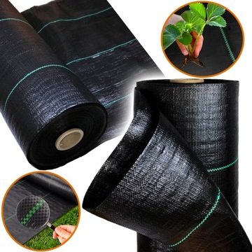 AGROTKANINA CZARNA AGROWŁÓKNINA UV GRUBA ANTYCHWASTOWA 100cm x 50mb 70g