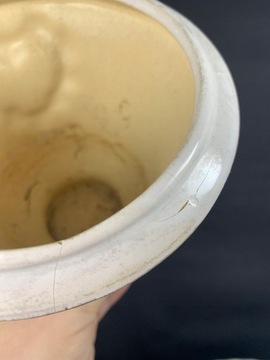 Doniczka - osłonka z serduszkiem - ceramika