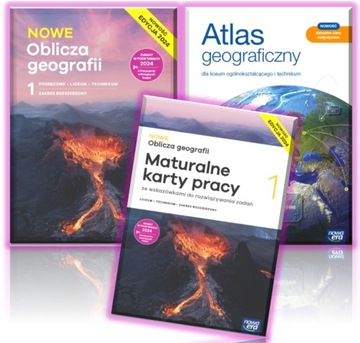 Pakiet Nowe Oblicza geografii KL 1 LO Podręcznik + KP + Atlas ZR