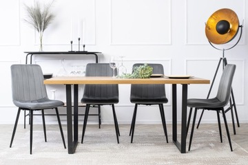 Мягкий велюровый кухонный стул для столовой, гостиной, лофта IBIS Grey