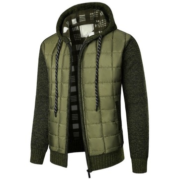Mens Autumn And Winter Hooded Zipper Warm Cardigan