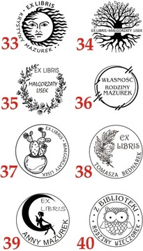 КРУГЛАЯ ПЕЧАТЬ EX LIBRIS ПЕЧАТЬ 5 СМ