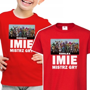 T-shirt dla DZIECI Wzory ROBLOX Własne IMIĘ 158 cm