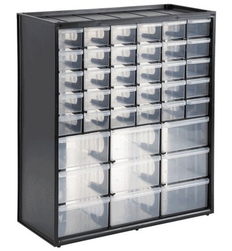 ORGANIZER NA ŚRUBY 39 SZUFLADY POJMENIKI STANLEY