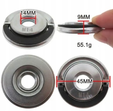 Универсальная металлическая фланцевая гайка для УШМ, 2 шт.