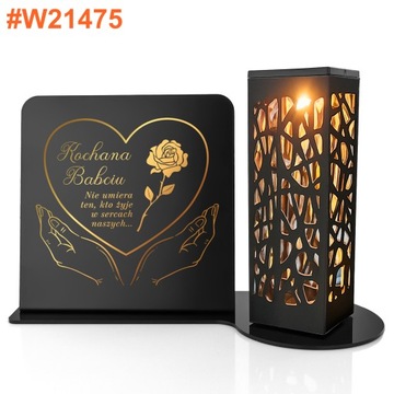 Солнечная светодиодная свеча с персонализацией на могилу Матери, Папы, Бабушки, Дедушки, МЕТАЛЛ.