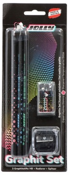 Набор карандашей Jolly Next Gen 3 в 1, ластик и точилка