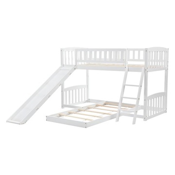 Детская кровать, сосновая двухъярусная кровать, горка