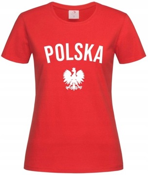 KOSZULKA KIBICA REPREZENTACJI POLSKI damska (L) T-SHIRT POLSKA Z ORZEŁKIEM