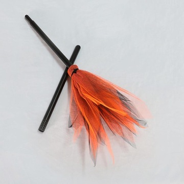 Волшебная метла, летающее фетровое рождественское украшение для детей, оранжевая ведьминская метла