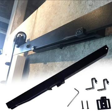 SAMODOMYKACZ SPOWALNIACZ DO DRZWI PRZESUWNYCH CZARNY MATOWY ZESTAW LOFT