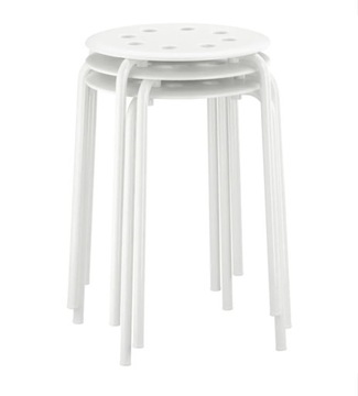 IKEA MARIUS STOŁEK TABORET KRZESŁO KUCHENNE BIAŁY