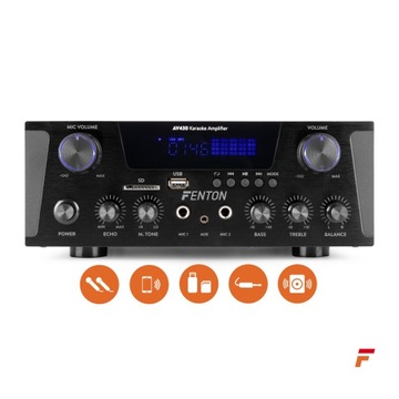 AV430A Усилитель караоке Fenton 2x300 Вт USB FM BT
