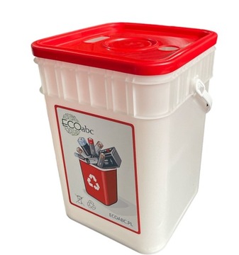 Pojemnik, kosz na zużyte baterie 15l