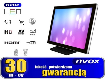 Сенсорный светодиодный монитор 15 дюймов VGA HDMI 230 В VESA