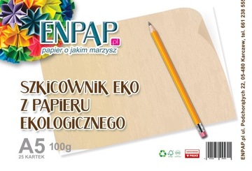 SZKICOWNIK ARTSTYCZNY EKO A5 100G 25 KARTEK