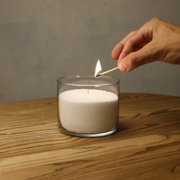 Подсвечник для рассыпанных свечей из пальмового воска, диаметр 10 см, высота 9 см.