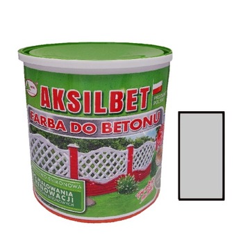 FARBA AKSILBET DO BETONU OGRODZEŃ 5L POPIELRAL7035